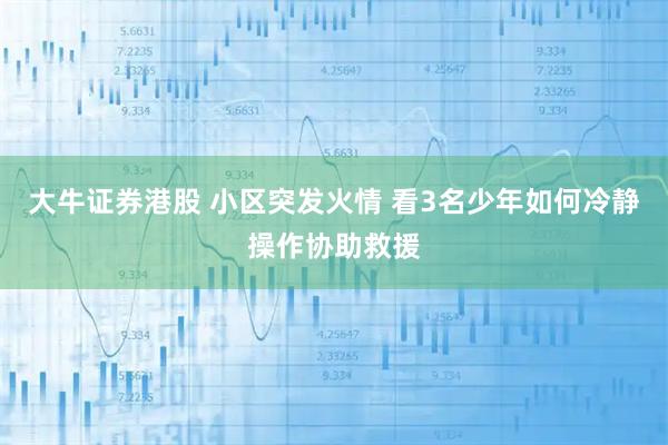 大牛证券港股 小区突发火情 看3名少年如何冷静操作协助救援