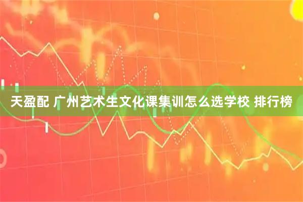 天盈配 广州艺术生文化课集训怎么选学校 排行榜